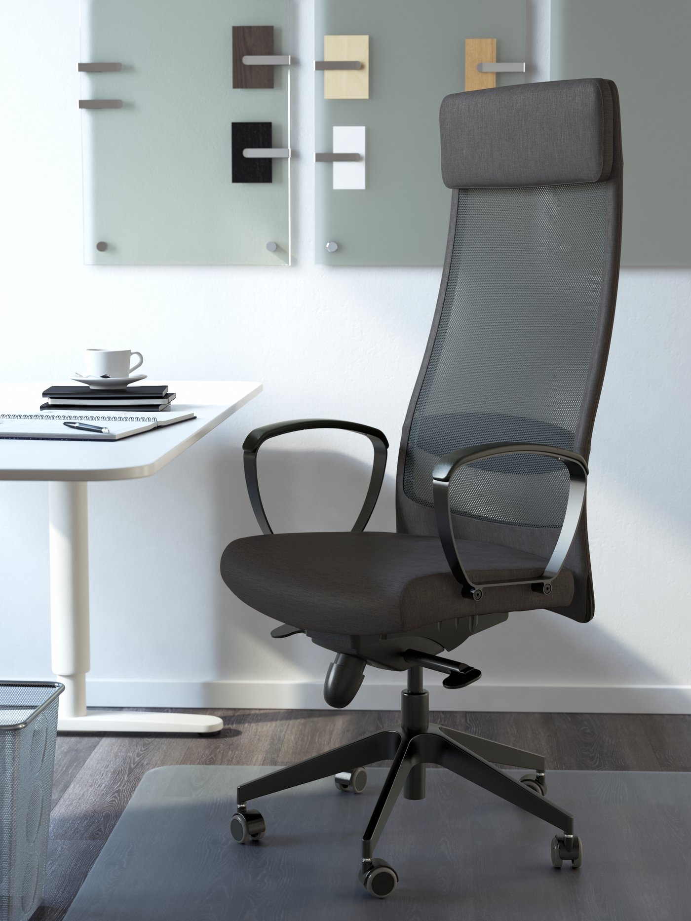 A Vissle dark grey MARKUS office chair