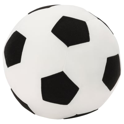 Soft football with black patterns. Made of polyester.